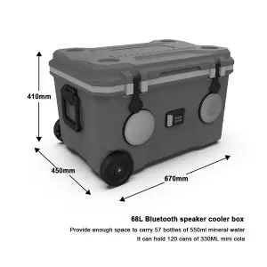 KOOLYOUNG  Direct Sales 68L portable bluetooth speaker audio player made in china beer cooler box with wheels for picnic